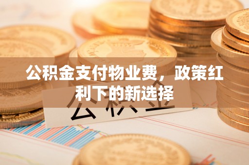 城厢公积金支付物业费，政策红利下的新选择